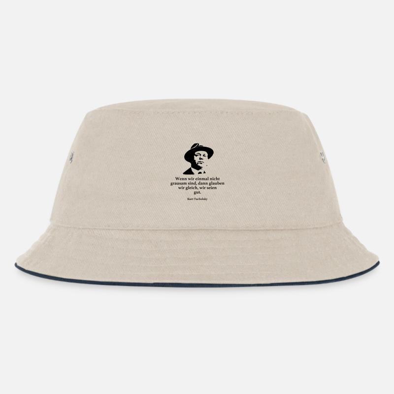 Tucholsky: Wenn wir einmal nicht grausam sind, da - Kinder Bucket Hat - Natur/Navy