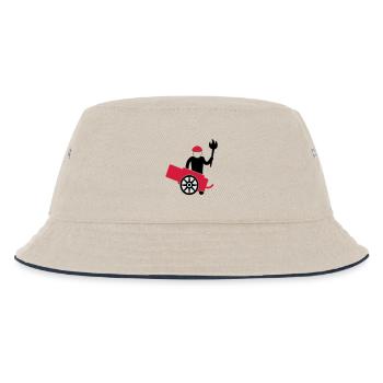 kanone - Kinder Bucket Hat - Natur/Navy - Vorne