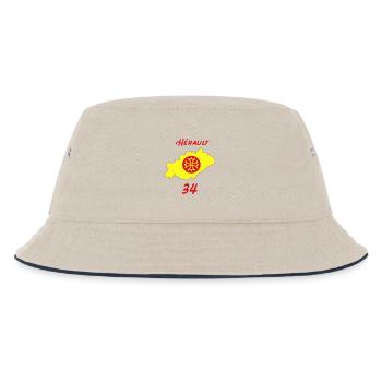 Hérault - Kinder Bucket Hat - Natur/Navy - Vorne