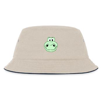 Funny crocodile - Creative illustration - Kids’ Bucket Hat - ecru/navy - Front