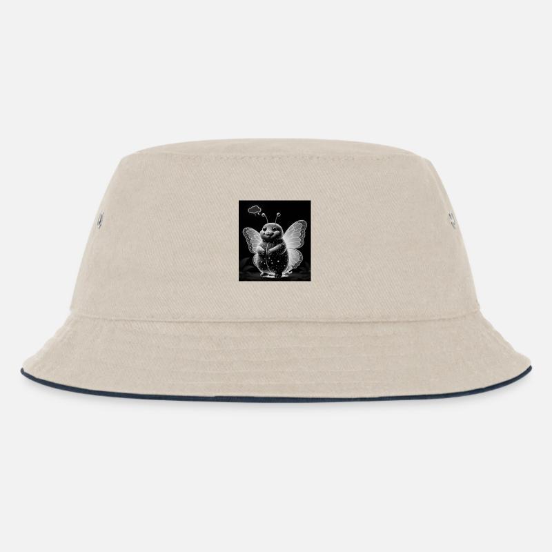 Sternenglitzer Käferfee - Kinder Bucket Hat - Natur/Navy