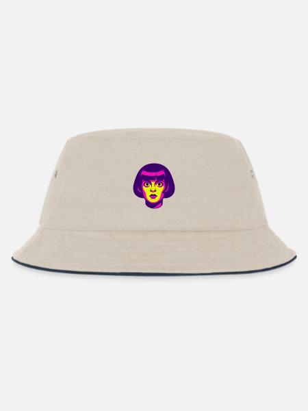 Hypno Beauty 60s - Kinder Bucket Hat - Natur/Navy