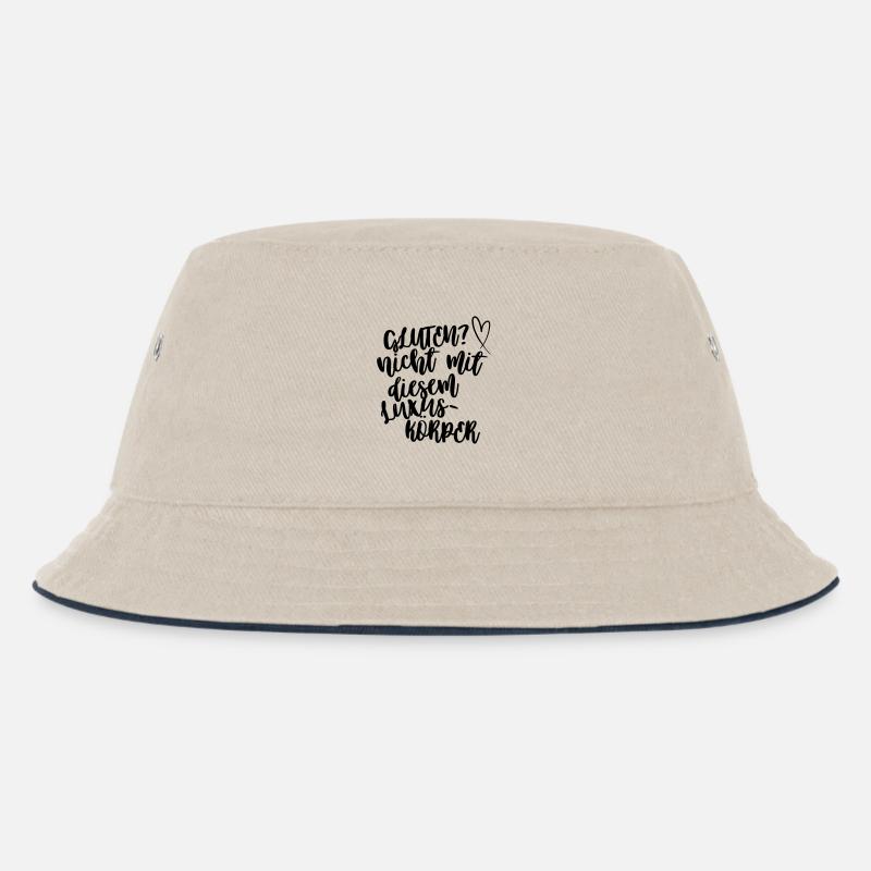 Gluten? Nicht mit diesem Luxuskörper - Kinder Bucket Hat - Natur/Navy