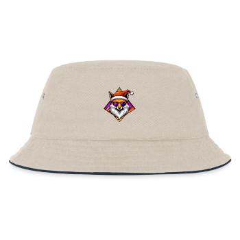 Fox Santa Swag - Kids’ Bucket Hat - ecru/navy - Front