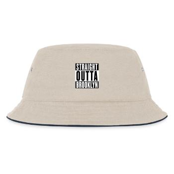Straight outta Brooklyn (changeable colors) - Kinder Bucket Hat - Natur/Navy - Vorne