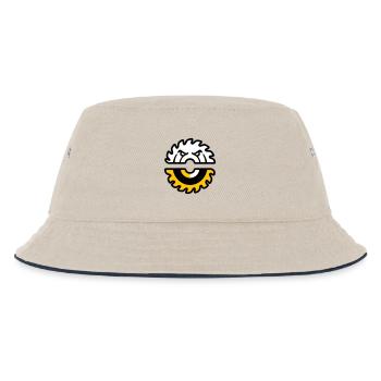 Kreissaege Gesicht Grafik - Kinder Bucket Hat - Natur/Navy - Vorne