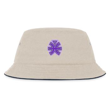 Fische- und Wasserstammessymbol - Kinder Bucket Hat - Natur/Navy - Vorne