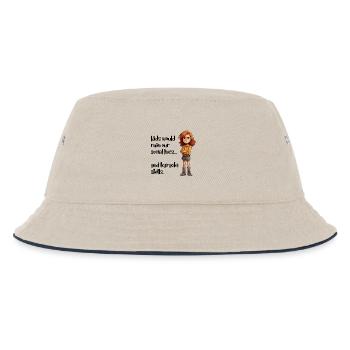 Kids would ruin our social lives... - Kinder Bucket Hat - Natur/Navy - Vorne