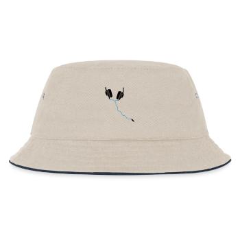 kopfhörer headphones DJ - Kinder Bucket Hat - Natur/Navy - Vorne