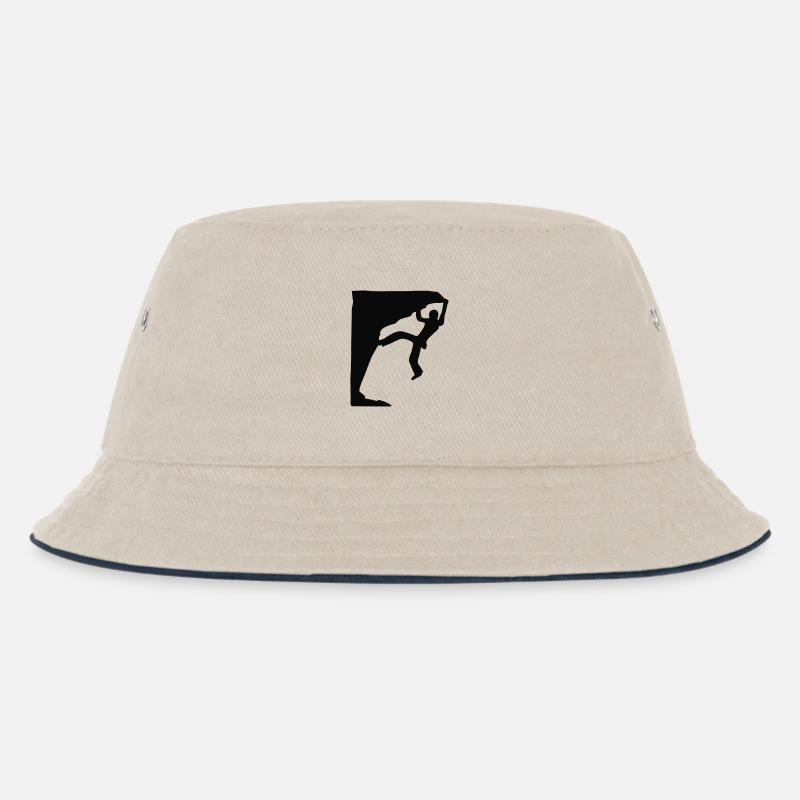 bouldern - Kinder Bucket Hat - Natur/Navy