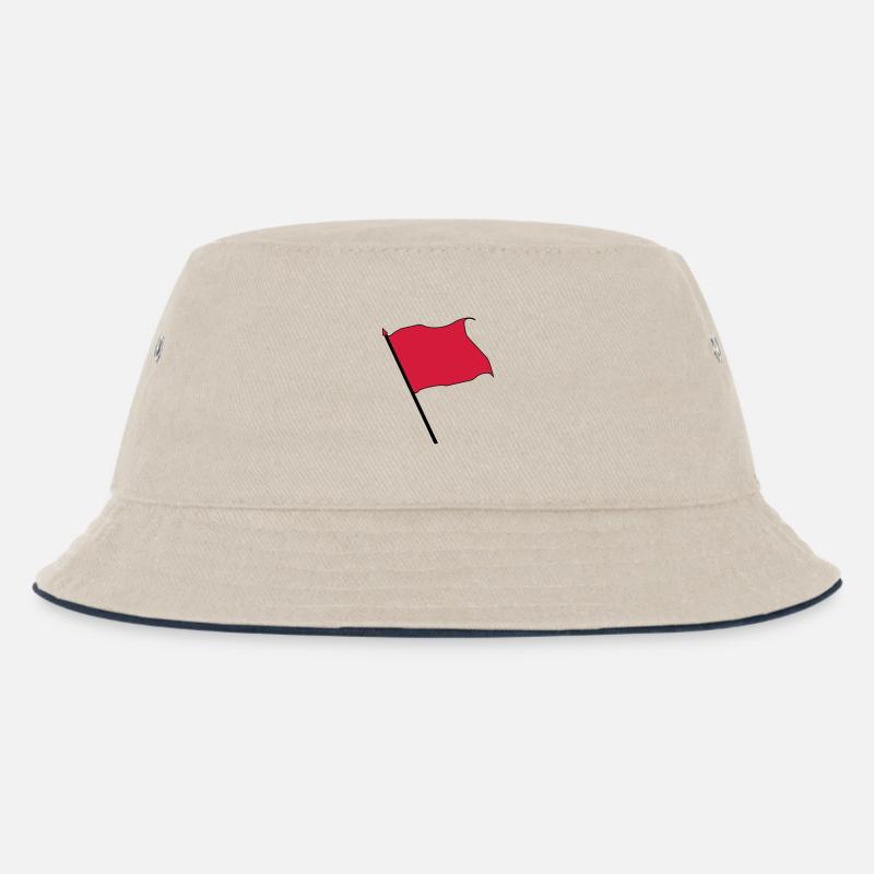 drapeau rouge - Bob Enfant - blanc cassé/bleu marine