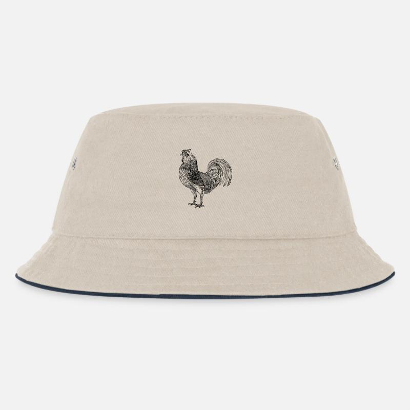 Hahn - Kinder Bucket Hat - Natur/Navy