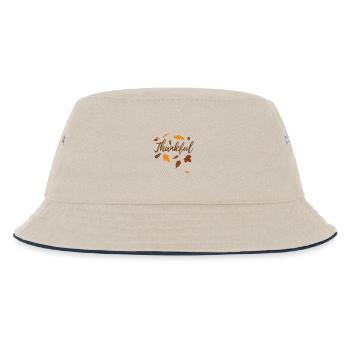 Dankbarer Herbst-Erntedankfest-Geschenk-Fall-Liebe - Kinder Bucket Hat - Natur/Navy - Vorne