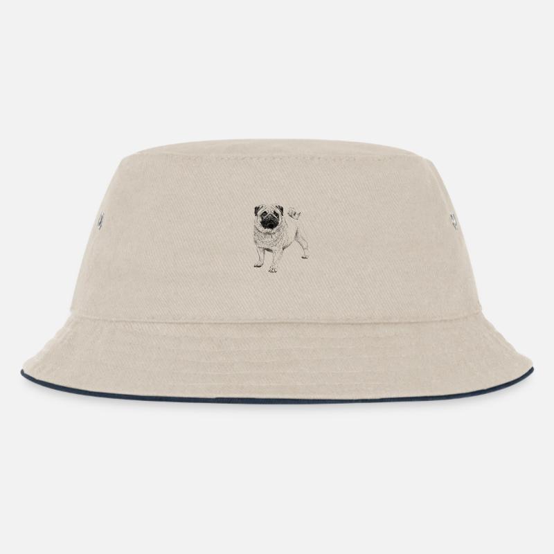 Pug - Bob Enfant - blanc cassé/bleu marine