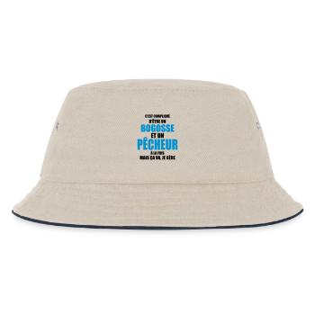 c'est compliqué d'être un bogosse et un pêcheur - Bob Enfant - blanc cassé/bleu marine - Devant