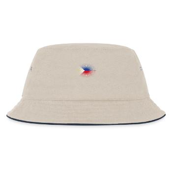 Heimatliebe heimat sonne schein flagge stolz Phili - Kinder Bucket Hat - Natur/Navy - Vorne