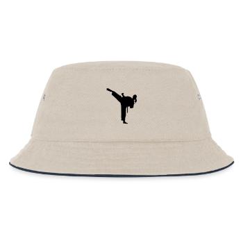 Karate female eu - Kids’ Bucket Hat - ecru/navy - Front