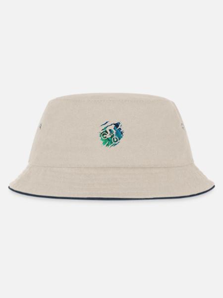 Mountainbike - Mountainbiker Downhill Geschenk - Kinder Bucket Hat - Natur/Navy