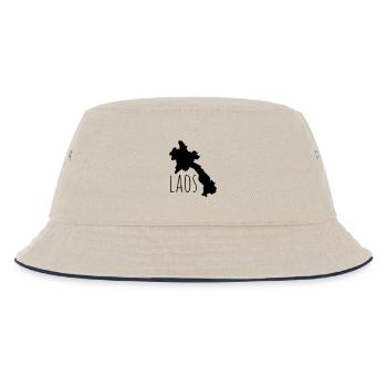 Laos - Kinder Bucket Hat - Natur/Navy - Vorne
