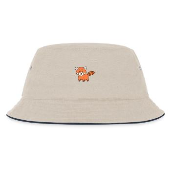 Roter Panda - Kinder Bucket Hat - Natur/Navy - Vorne