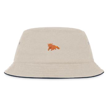 Roter Panda - Kinder Bucket Hat - Natur/Navy - Vorne