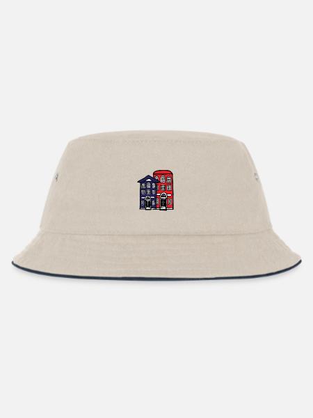 Gebäude - Kinder Bucket Hat - Natur/Navy