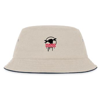 handwerker_logo_f2 - Kinder Bucket Hat - Natur/Navy - Vorne