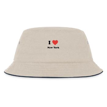 I Love New York - Kids’ Bucket Hat - ecru/navy - Front