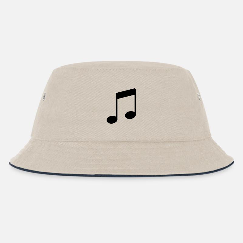 note_icon - Kinder Bucket Hat - Natur/Navy