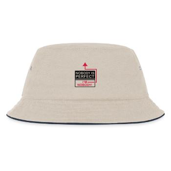 nobody_is_perfect_im_nobody__1_f2 - Kinder Bucket Hat - Natur/Navy - Vorne