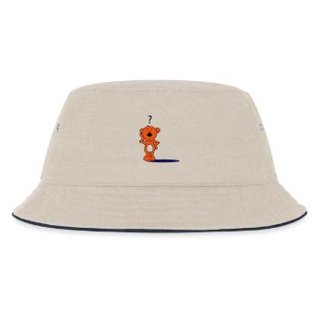 schnuffel teddy - Kids’ Bucket Hat - ecru/navy - Front