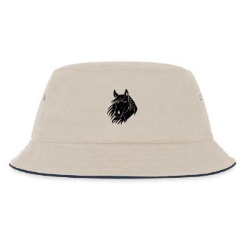 pferd pony isländer reiten pferdekopf ponyhof - Kinder Bucket Hat - Natur/Navy - Vorne
