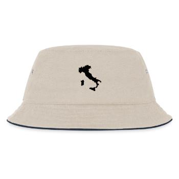 Italy Map Map - Kids’ Bucket Hat - ecru/navy - Front