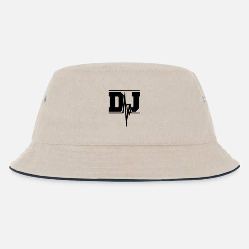 DJ Music Pulse - Kinder Bucket Hat - Natur/Navy