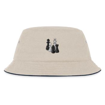 schach figuren sport - Kinder Bucket Hat - Natur/Navy - Vorne