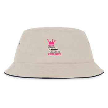 krone_weiter_gehts_4 - Kinder Bucket Hat - Natur/Navy - Vorne