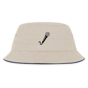 Microphone - Kids’ Bucket Hat - ecru/navy - Front