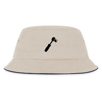 Mechanic wrench - Kids’ Bucket Hat - ecru/navy - Front
