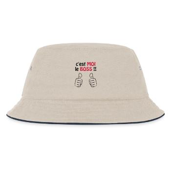 Richter / Gerechtigkeit / Richterin / Judge / - Kinder Bucket Hat - Natur/Navy - Vorne