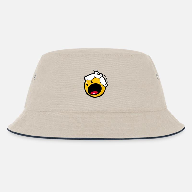 Smiley Anger Madness - Kinder Bucket Hat - Natur/Navy