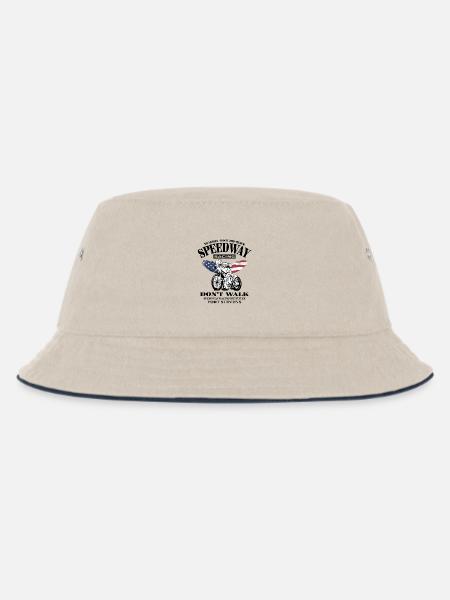 Speedway - Kinder Bucket Hat - Natur/Navy