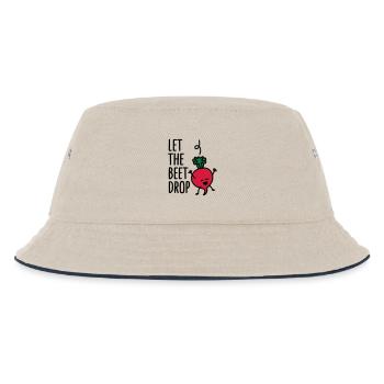 Let the beet drop - Kinder Bucket Hat - Natur/Navy - Vorne