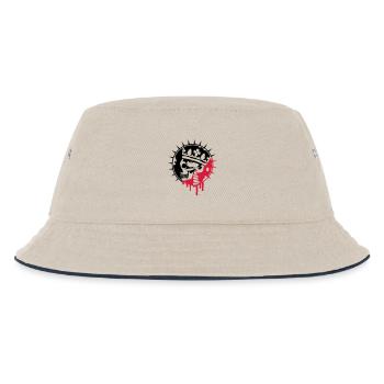 Crâne de mort avec la couronne Graffiti Patch - Bob Enfant - blanc cassé/bleu marine - Devant