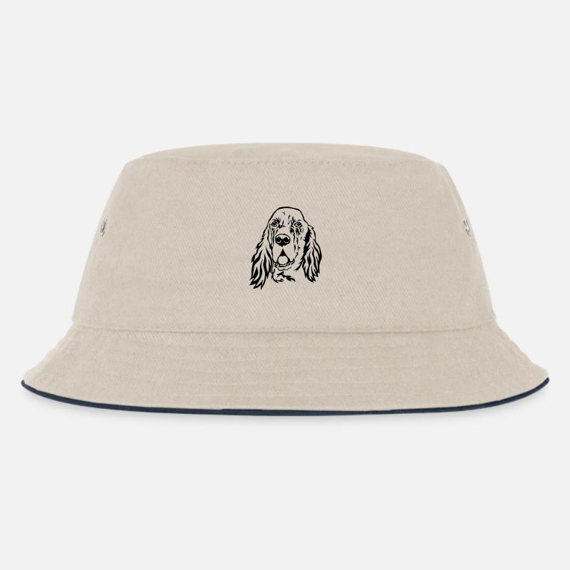 Tête de setter anglais - Bob Enfant - blanc cassé/bleu marine