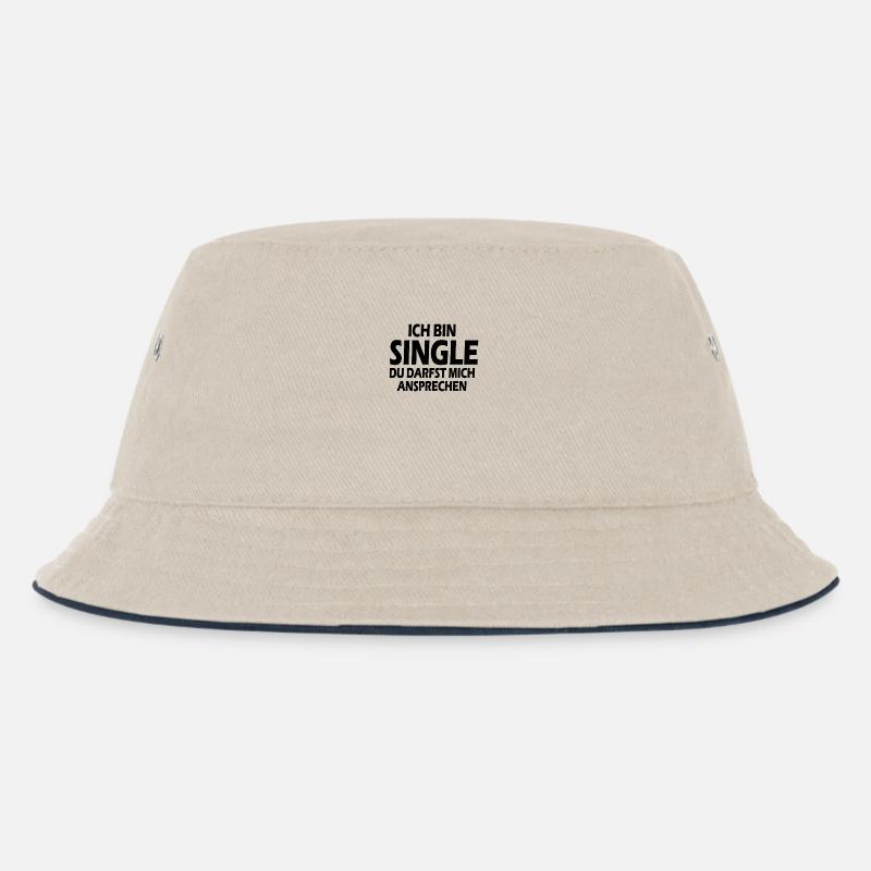 Single - Kinder Bucket Hat - Natur/Navy