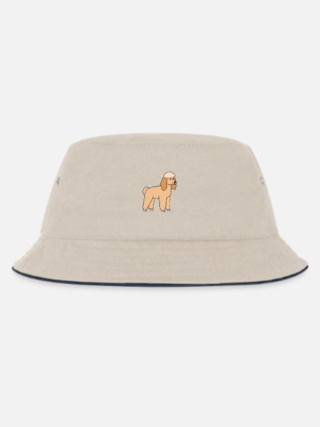Pudel Hund Hunderasse - Kinder Bucket Hat - Natur/Navy