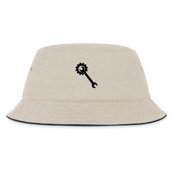Wrench tool - Kids’ Bucket Hat - ecru/navy - Front