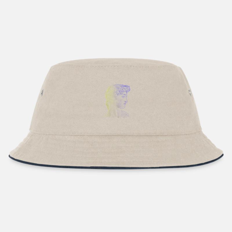 David Michelangelo - Kids’ Bucket Hat - ecru/navy