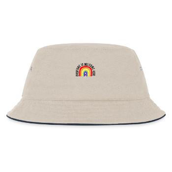 UNITY DAY Everyone is Welcome Here Boho Rainbow - Kids’ Bucket Hat - ecru/navy - Front