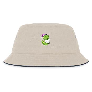 Dinosaure avec oreiller et bonnet de couchage - Bob Enfant - blanc cassé/bleu marine - Devant